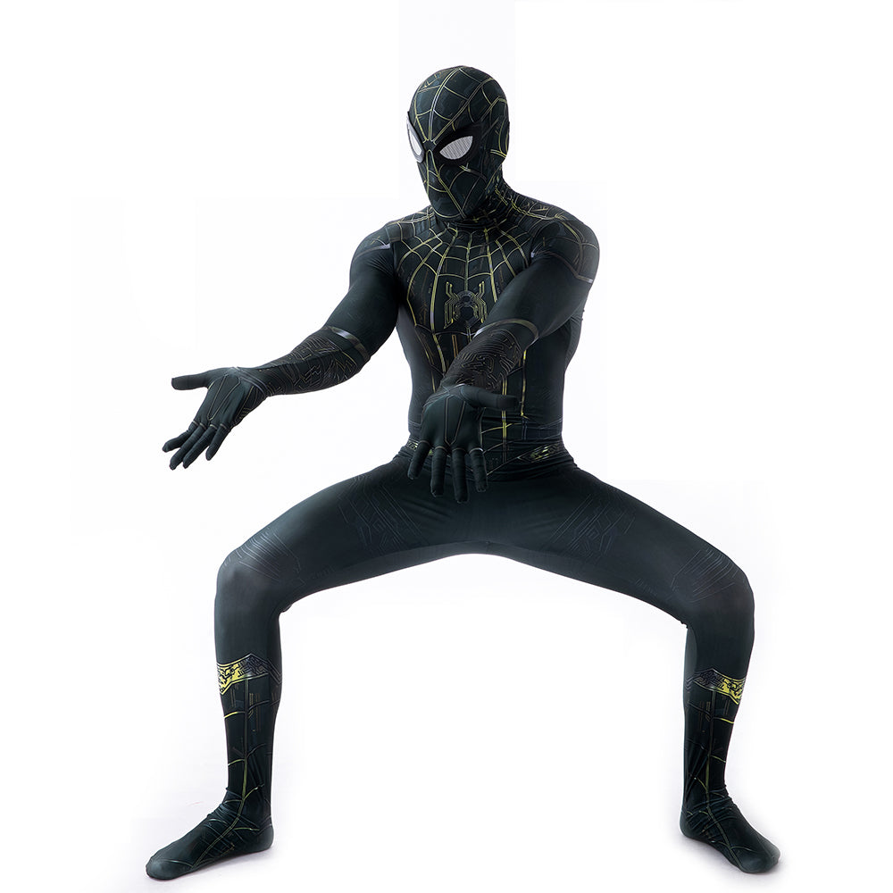Spider-Man No Way Home 4 Black & Gold Zentai Suit