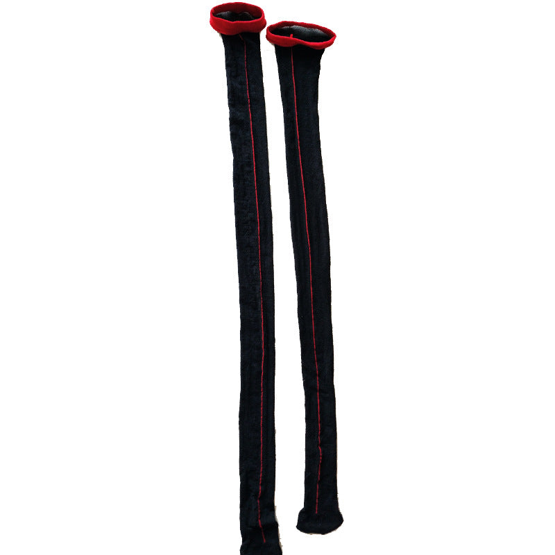 Men’s Black Sheer Thigh-High Stockings