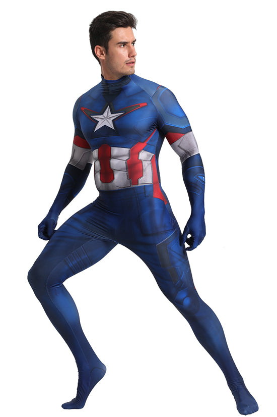 Classic Captain America Cosplay Bodysuit