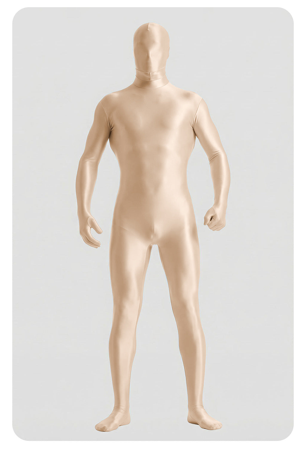 Men’s Glossy Full-Body Zentai Suit for Cosplay
