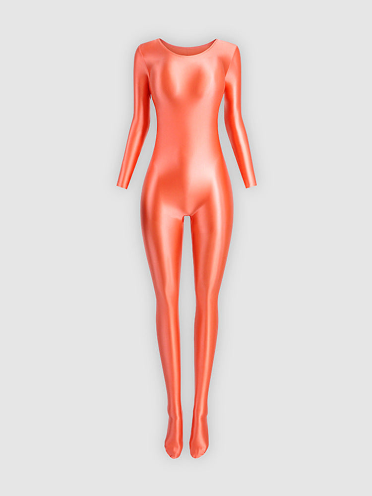 Unisex Shiny Nylon-Spandex Bodysuit – 9 Colors