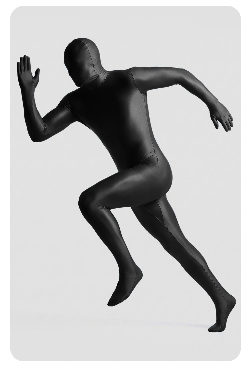 Men’s Glossy Full-Body Zentai Suit for Cosplay