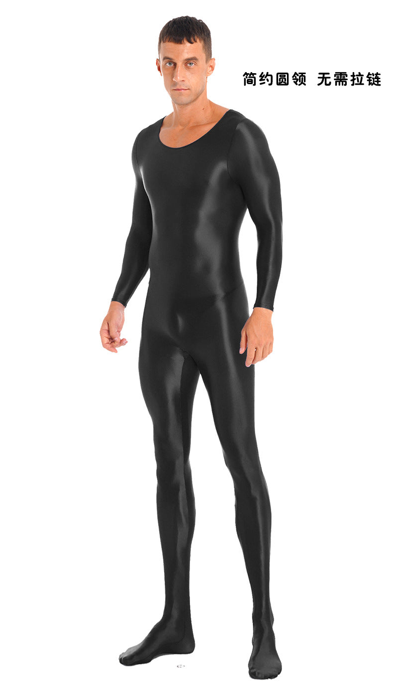 Unisex Shiny Nylon-Spandex Bodysuit – 9 Colors