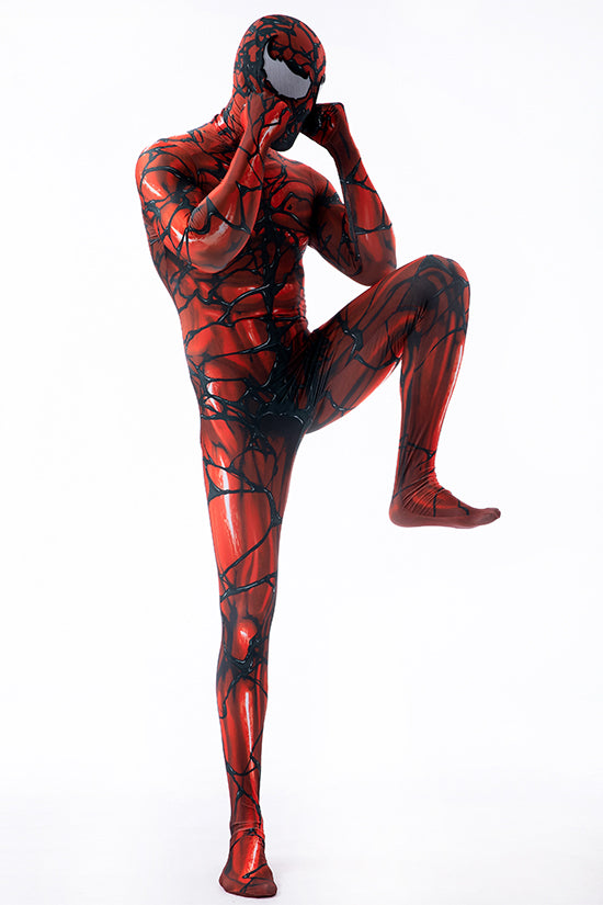Red Venom Cosplay Bodysuit with Removable Mask