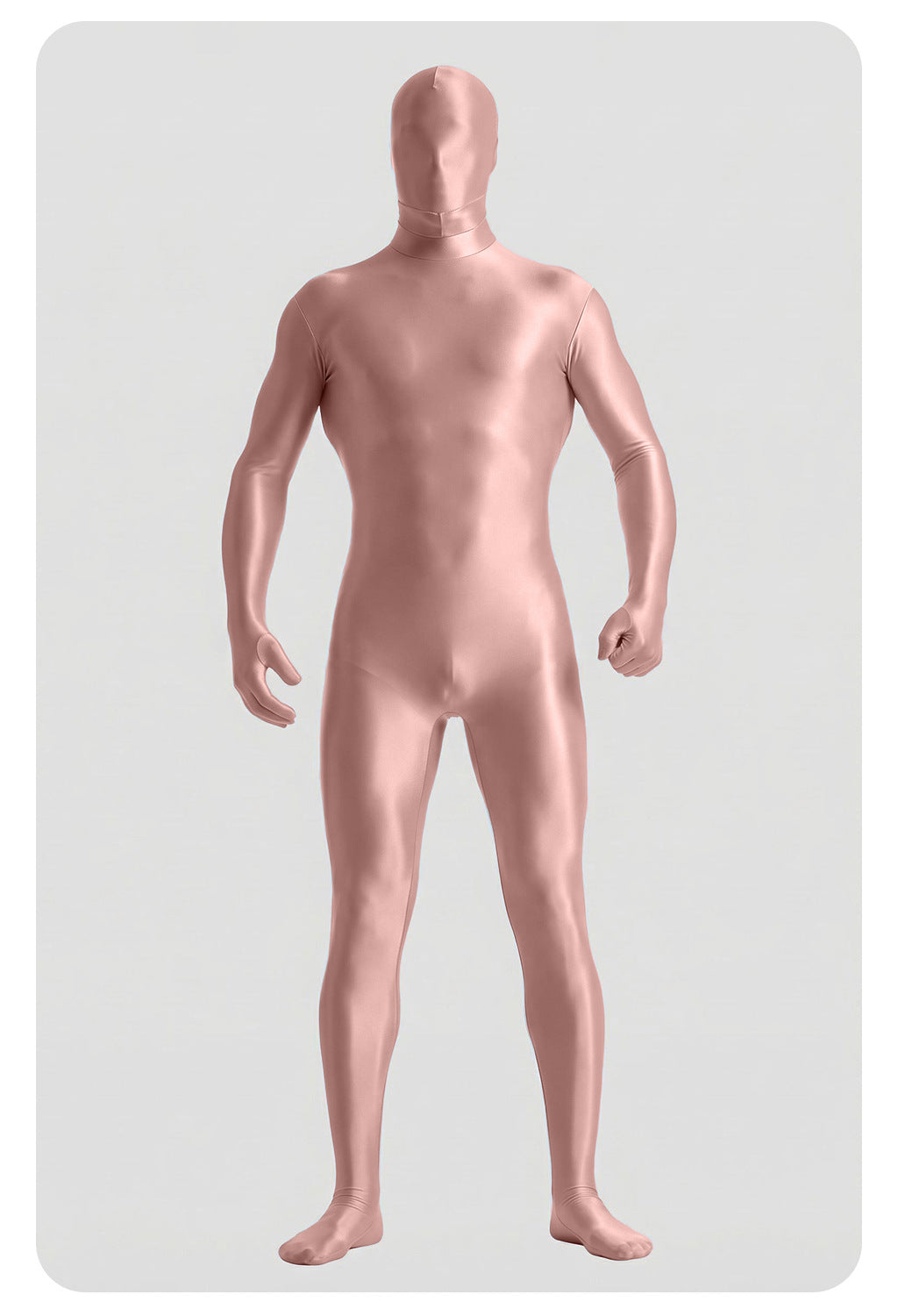 Men’s Glossy Full-Body Zentai Suit for Cosplay