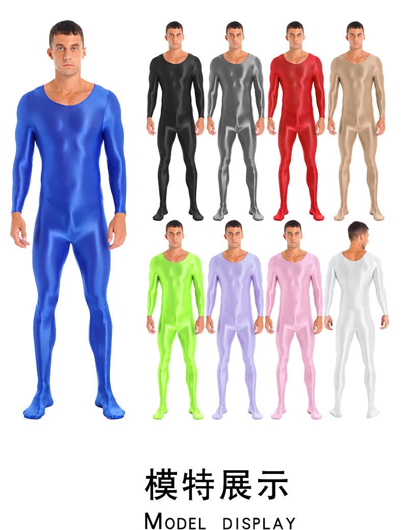 Unisex Shiny Nylon-Spandex Bodysuit – 9 Colors