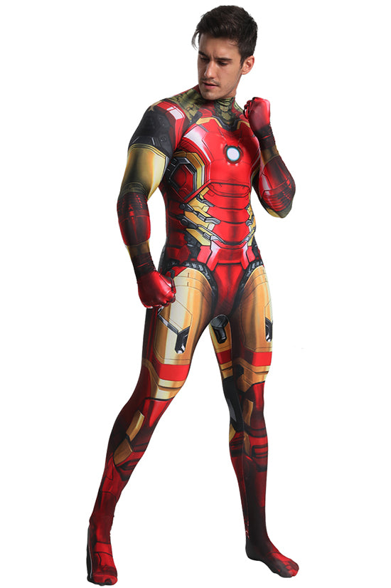 Iron Man Zentai Cosplay Suit with Removable Mask