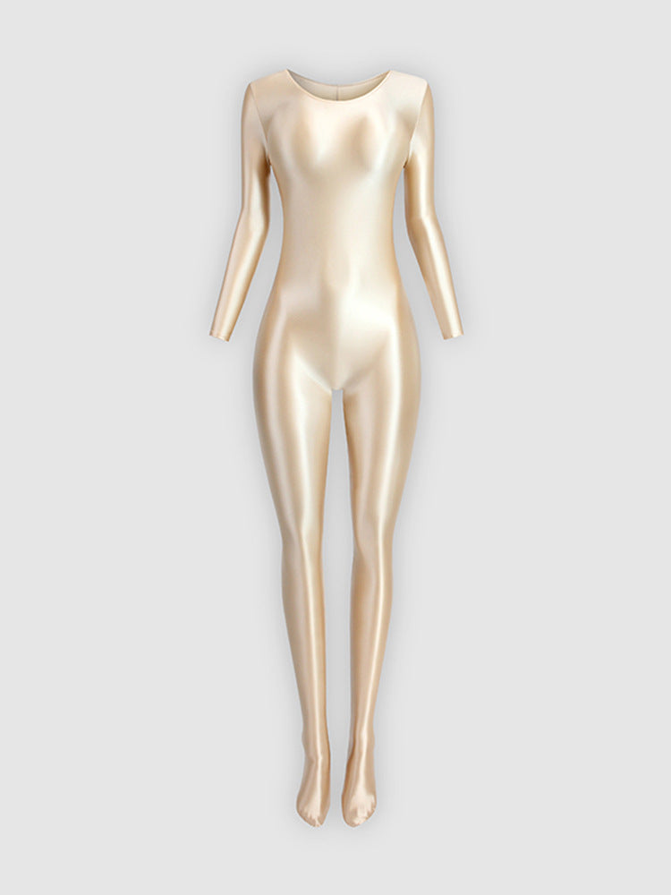 Unisex Shiny Nylon-Spandex Bodysuit – 9 Colors