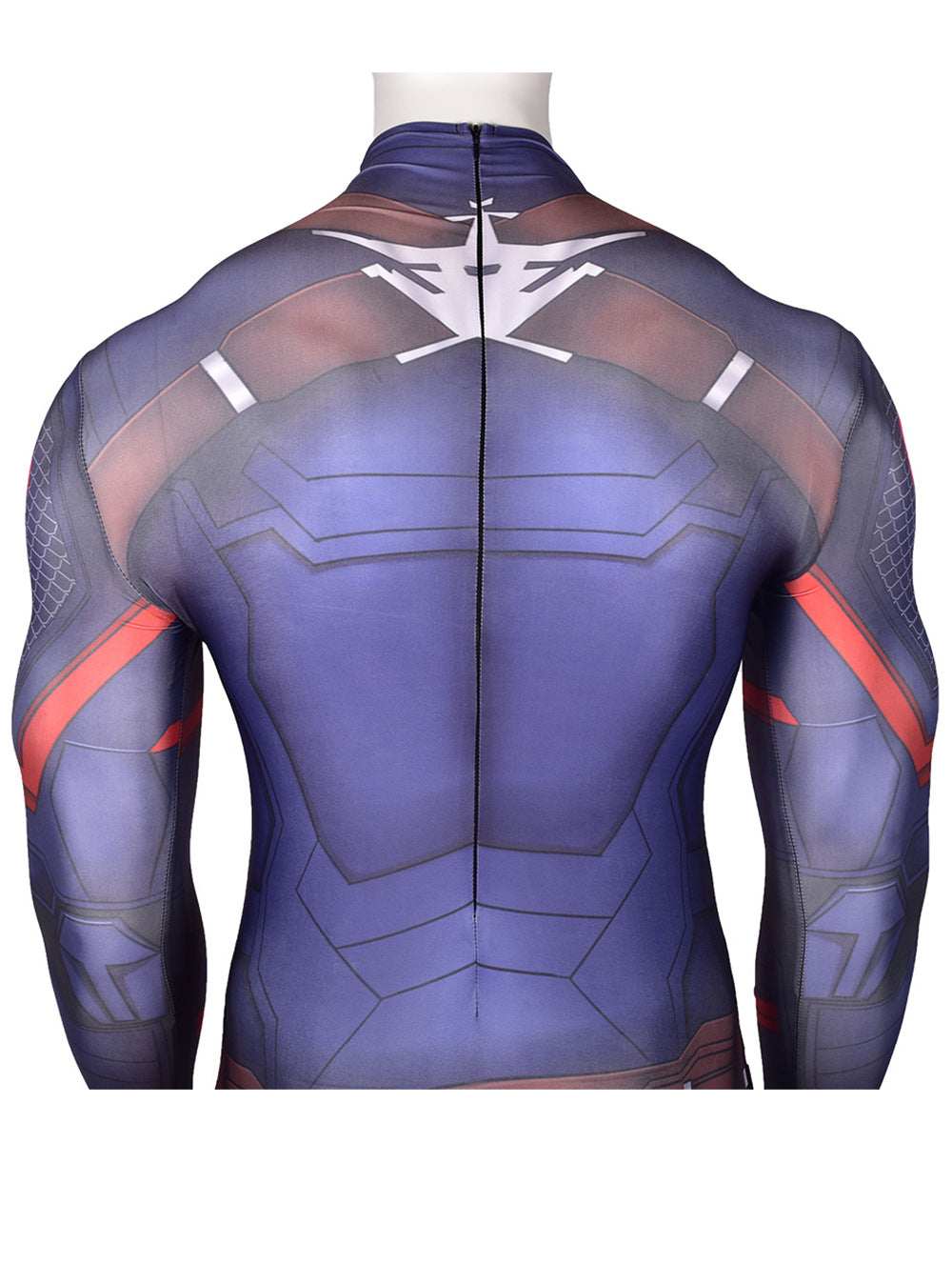 Captain America Classic Star-Print Cosplay Bodysuit