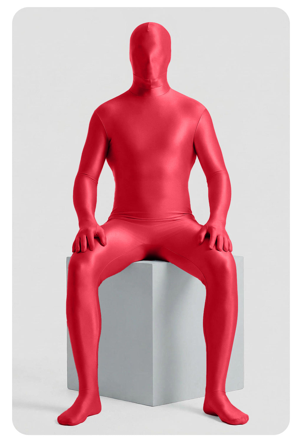 Men’s Glossy Full-Body Zentai Suit for Cosplay