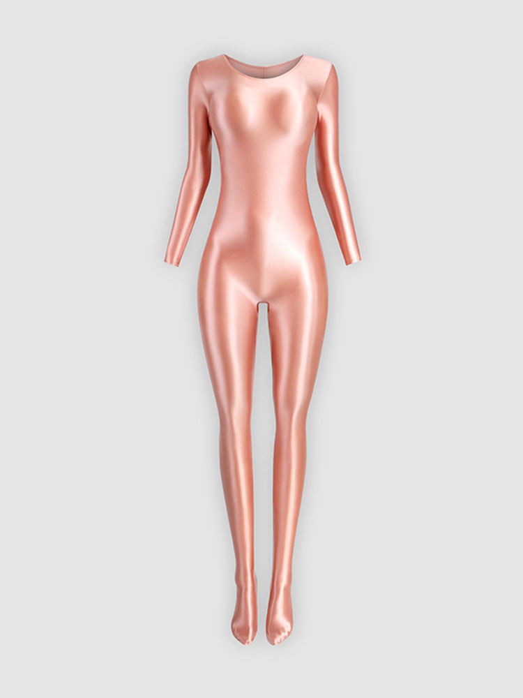Unisex Shiny Nylon-Spandex Bodysuit – 9 Colors