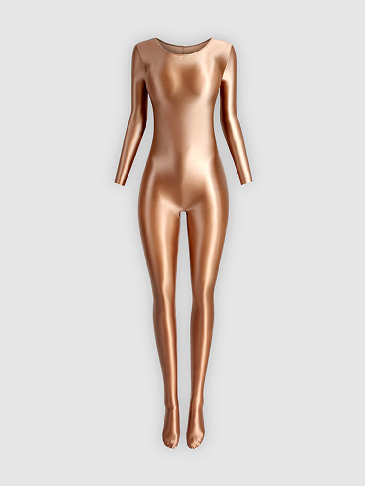 Unisex Shiny Nylon-Spandex Bodysuit – 9 Colors