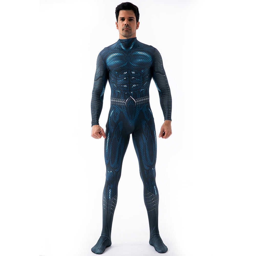 Aquaman 2 Teal Superhero Cosplay Bodysuit