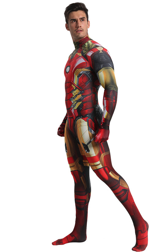 Iron Man Zentai Cosplay Suit with Removable Mask