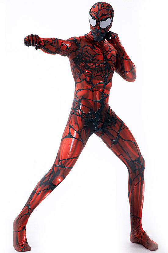 Red Venom Cosplay Bodysuit with Removable Mask