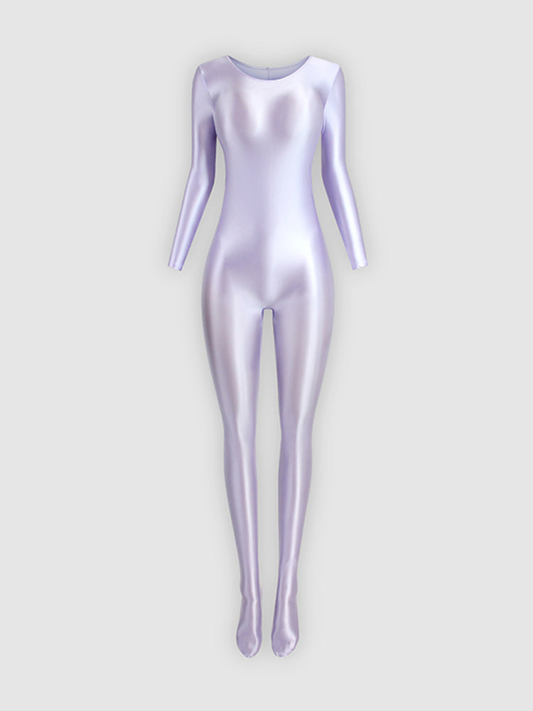Unisex Shiny Nylon-Spandex Bodysuit – 9 Colors