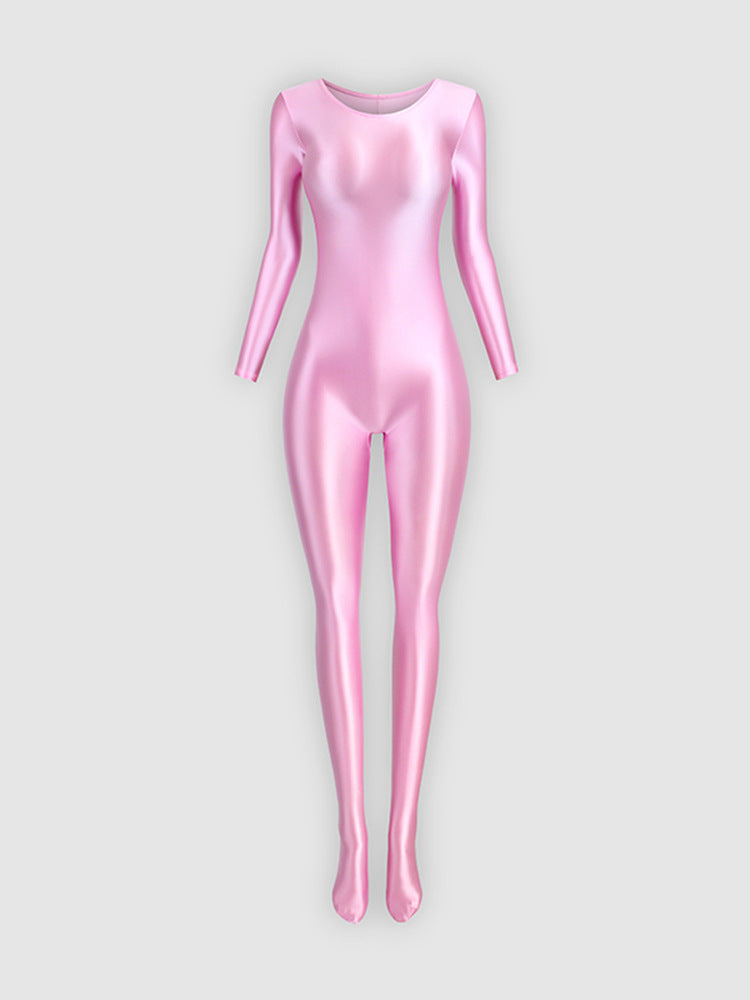 Unisex Shiny Nylon-Spandex Bodysuit – 9 Colors