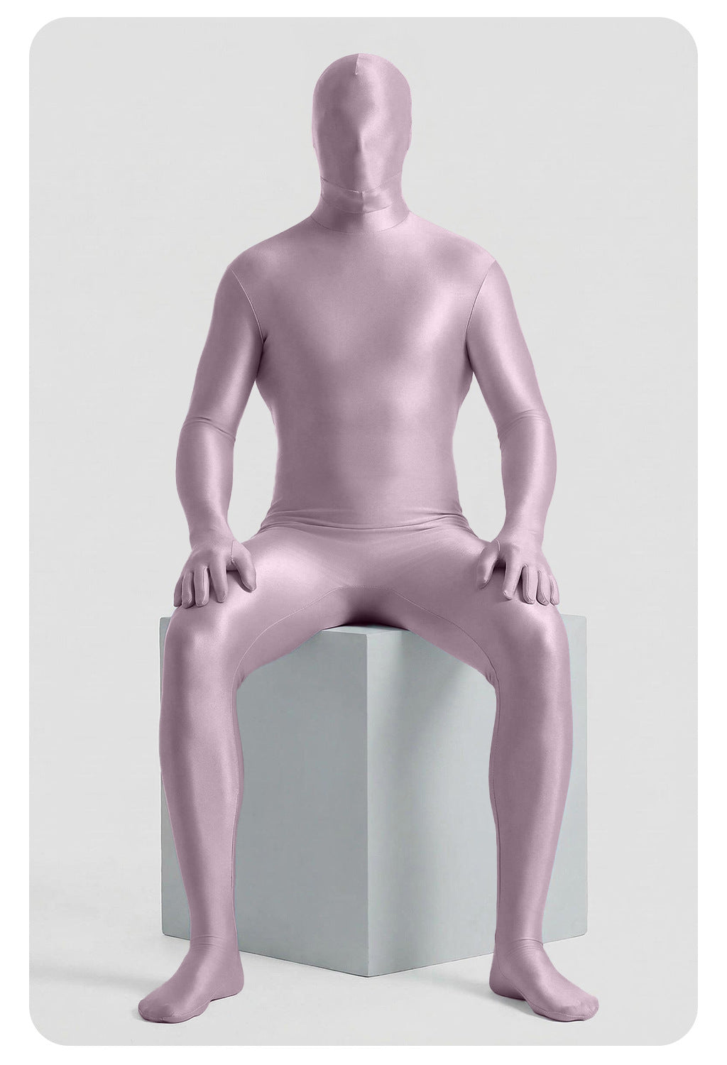 Men’s Glossy Full-Body Zentai Suit for Cosplay