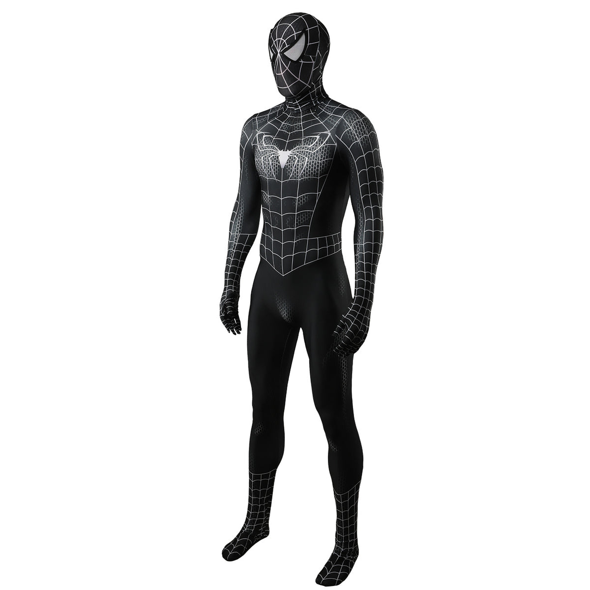 Black Spider-Man Web Pattern Zentai Suit