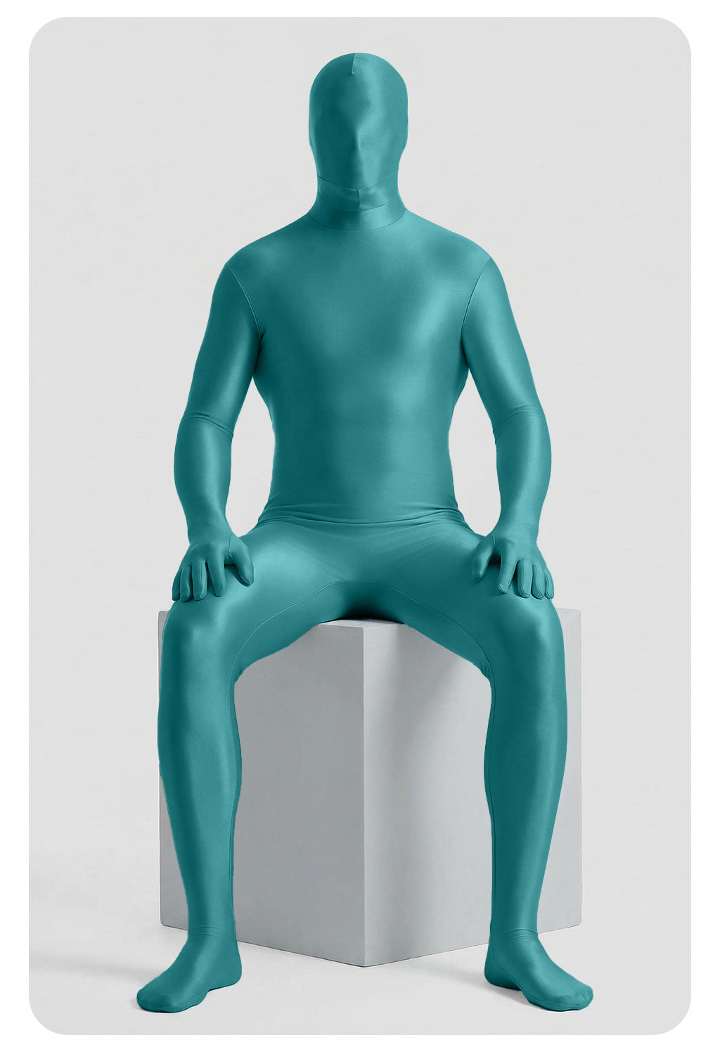 Men’s Glossy Full-Body Zentai Suit for Cosplay