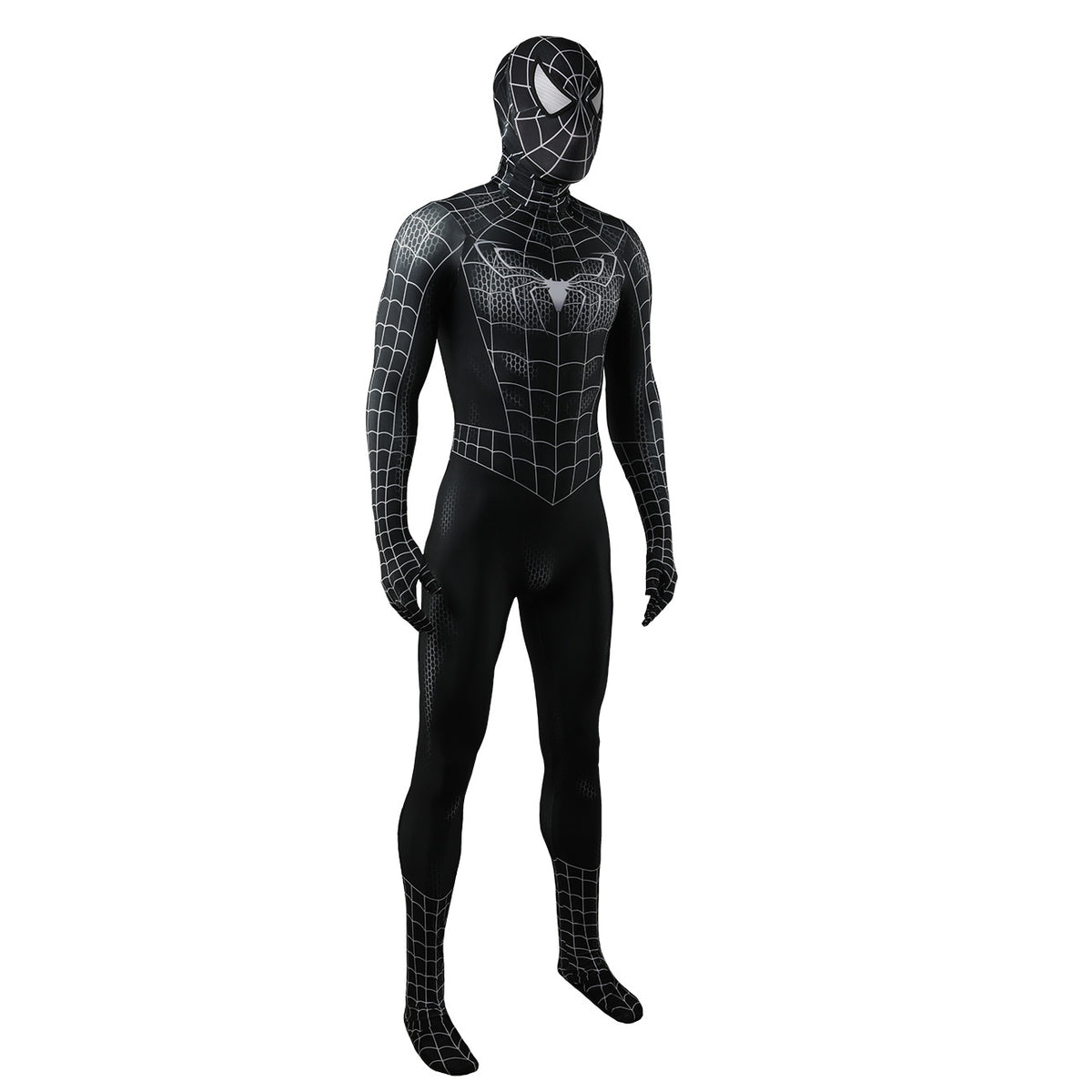 Black Spider-Man Web Pattern Zentai Suit