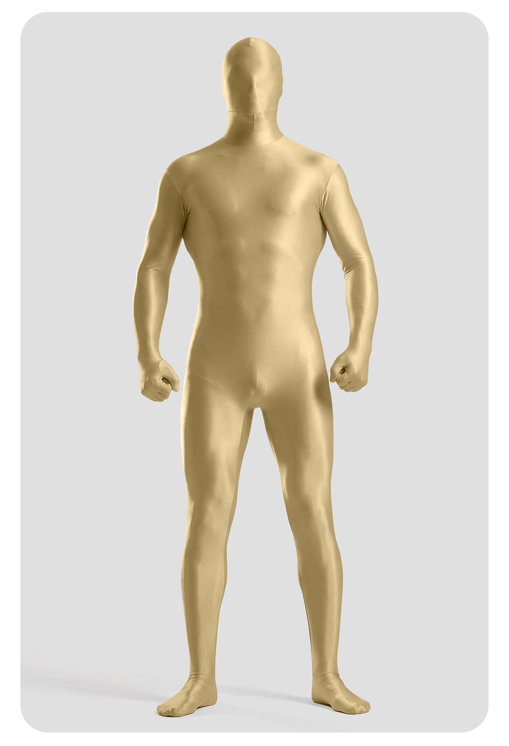 Men’s Glossy Full-Body Zentai Suit for Cosplay