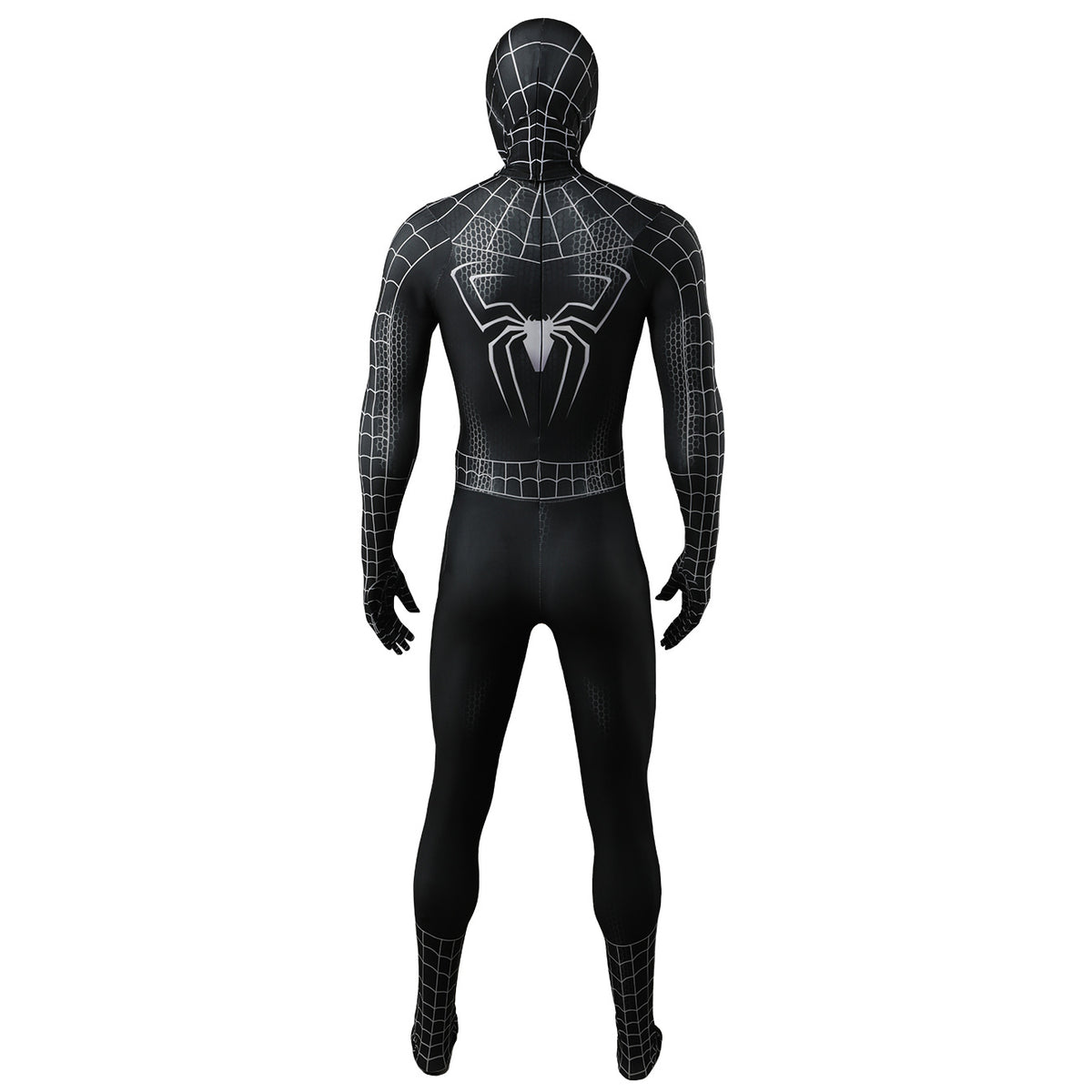 Black Spider-Man Web Pattern Zentai Suit
