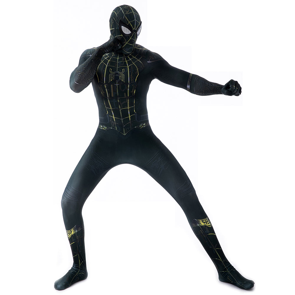 Spider-Man No Way Home 4 Black & Gold Zentai Suit