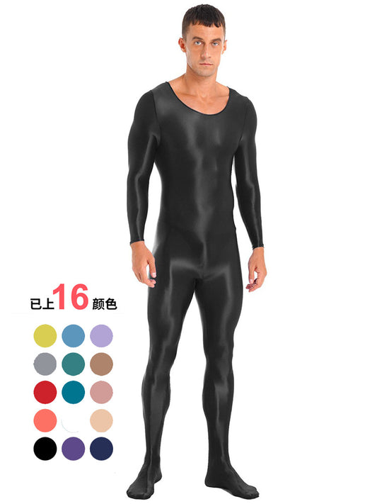 Unisex Shiny Nylon-Spandex Bodysuit – 9 Colors
