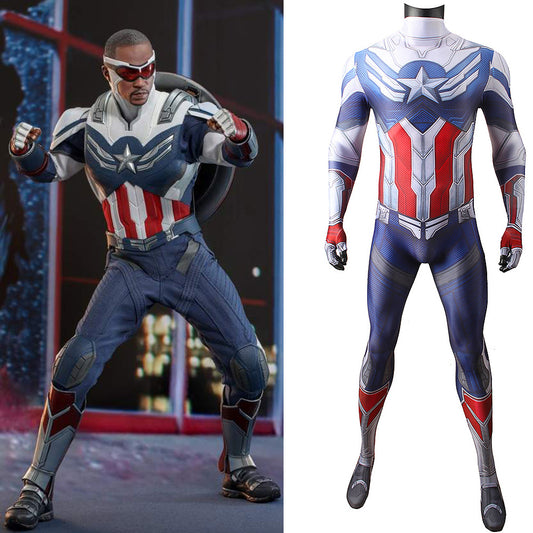 Captain America Winged-Star Cosplay Bodysuit