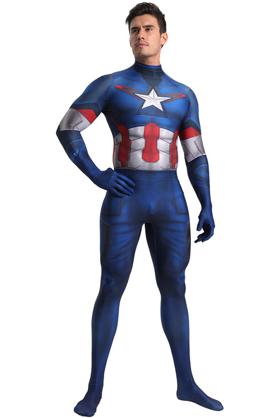 Classic Captain America Cosplay Bodysuit