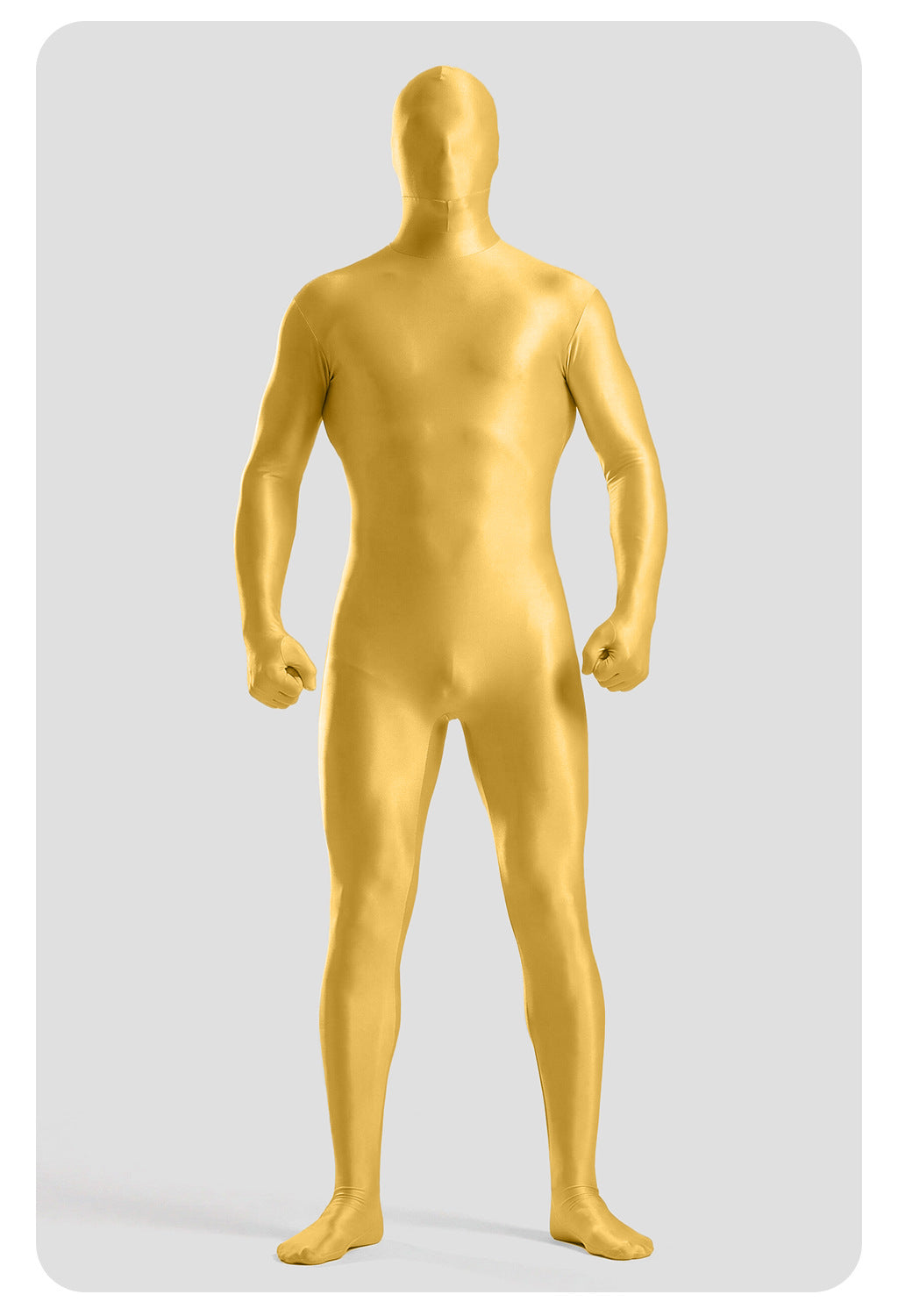 Men’s Glossy Full-Body Zentai Suit for Cosplay