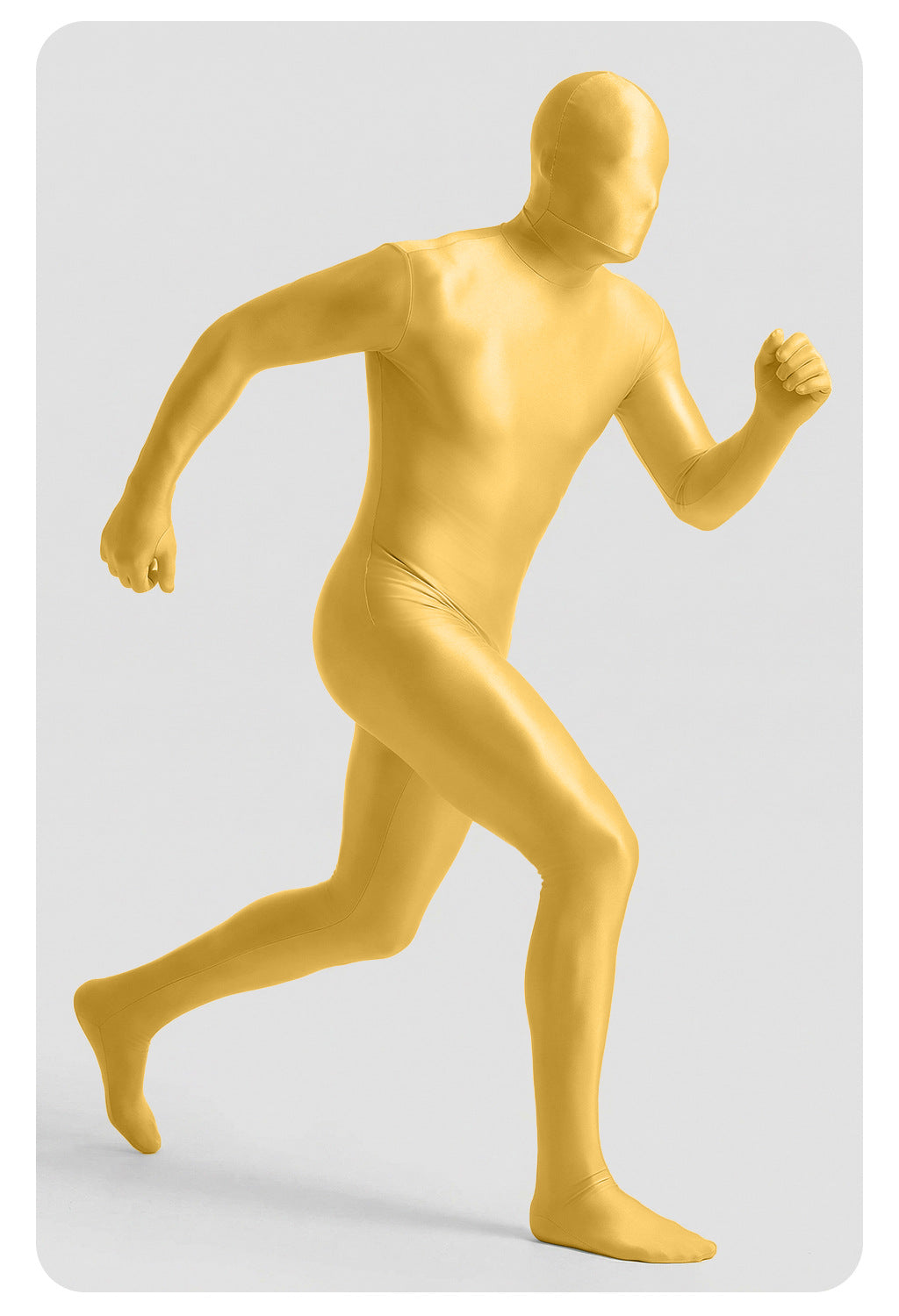 Men’s Glossy Full-Body Zentai Suit for Cosplay