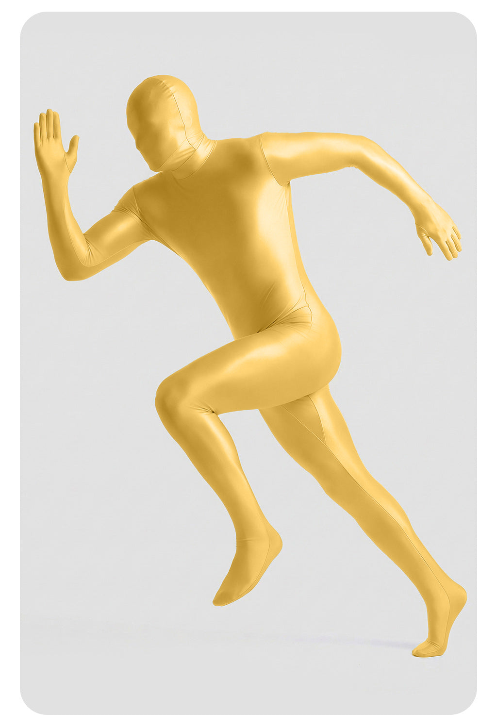 Men’s Glossy Full-Body Zentai Suit for Cosplay