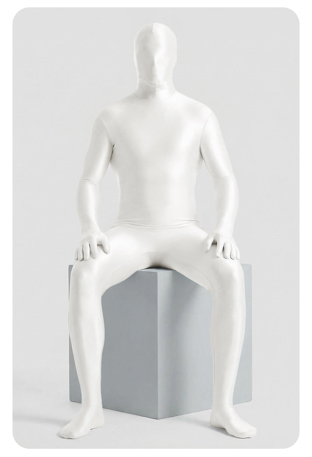 Men’s Glossy Full-Body Zentai Suit for Cosplay