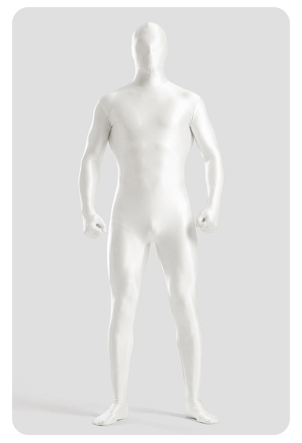 Men’s Glossy Full-Body Zentai Suit for Cosplay