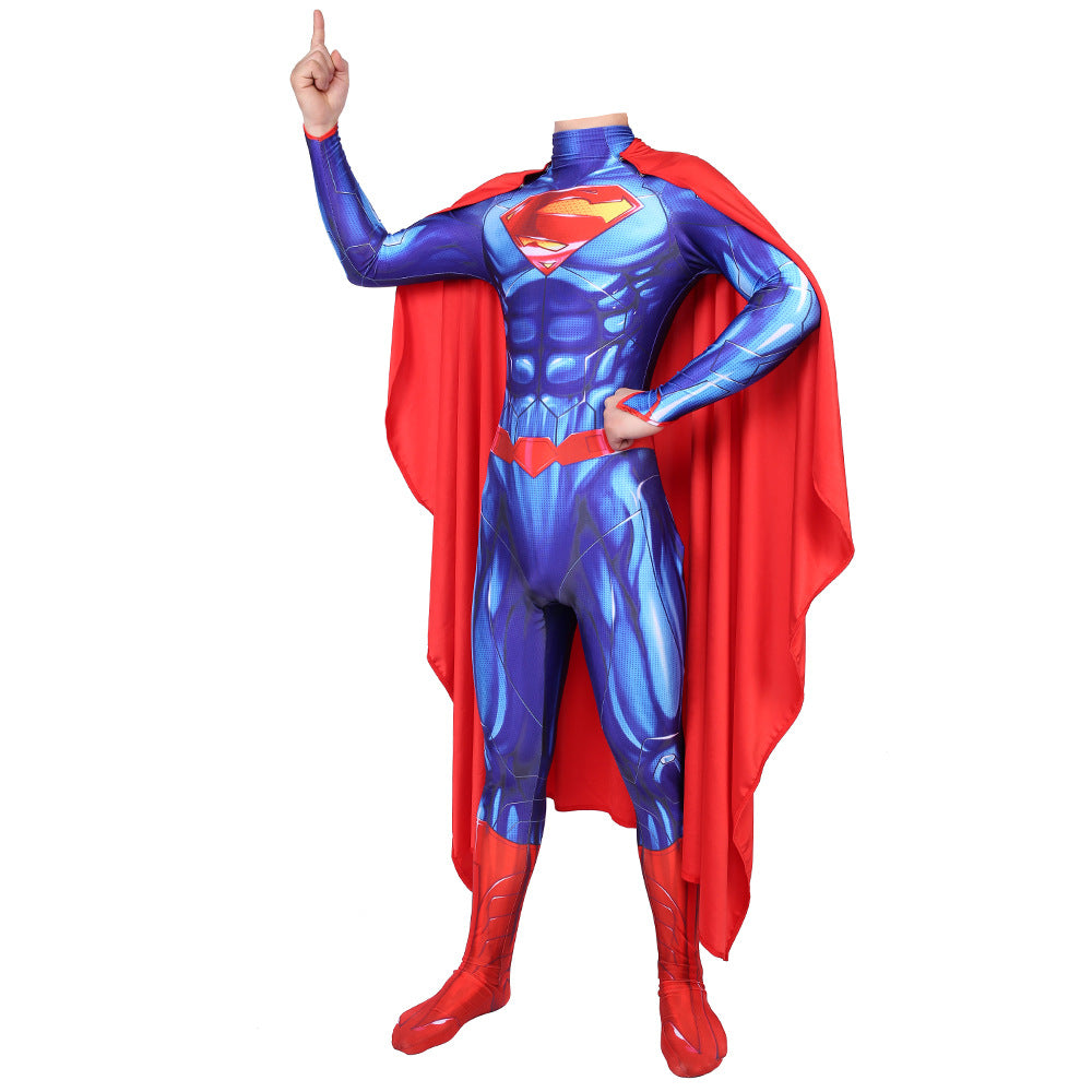 Classic Blue Superman Cosplay Bodysuit