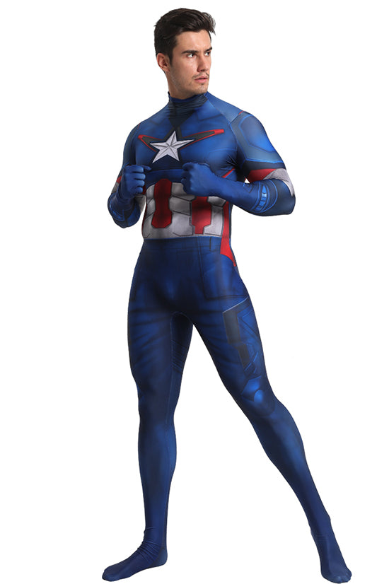Classic Captain America Cosplay Bodysuit