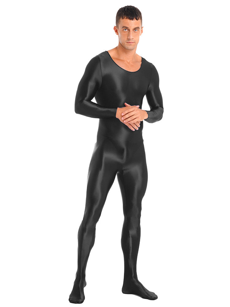 Unisex Shiny Nylon-Spandex Bodysuit – 9 Colors
