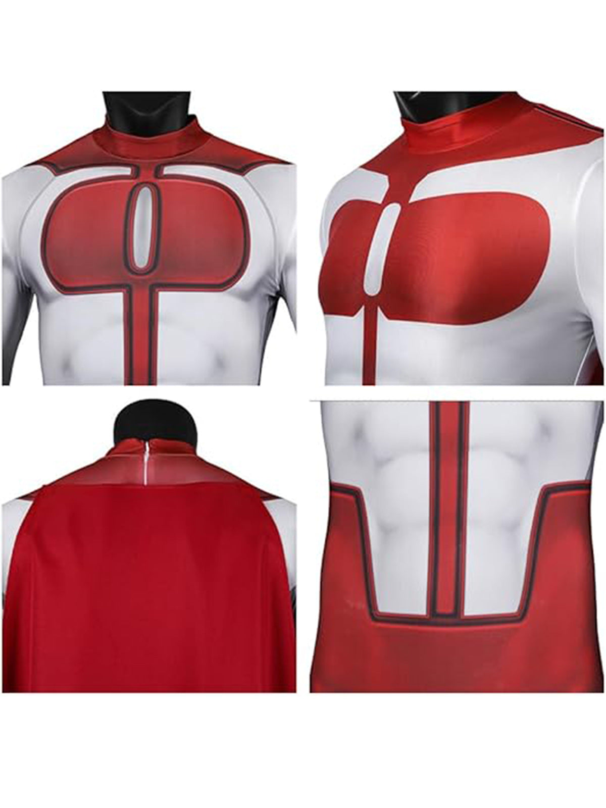 Omni-Man Red & White Cosplay Bodysuit
