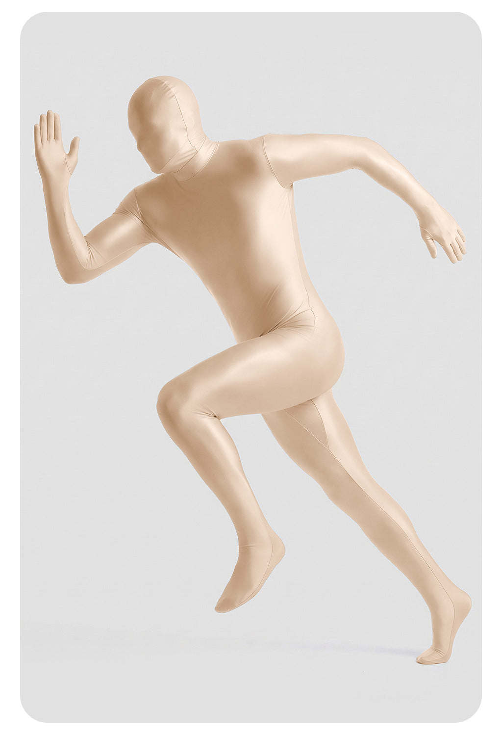 Men’s Glossy Full-Body Zentai Suit for Cosplay