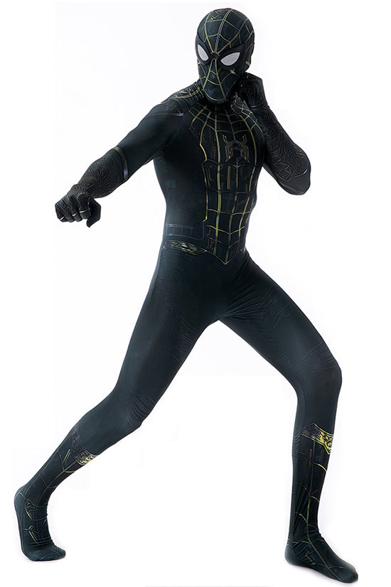 Spider-Man No Way Home 4 Black & Gold Zentai Suit