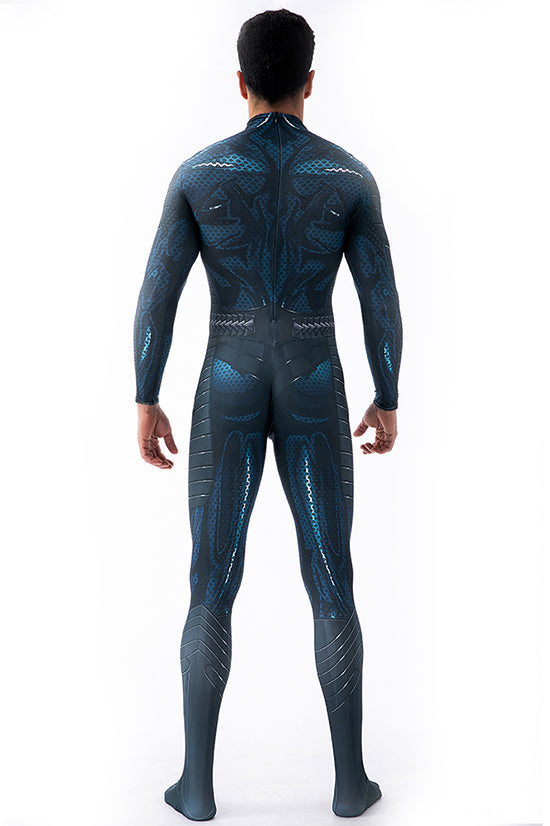 Aquaman 2 Teal Superhero Cosplay Bodysuit