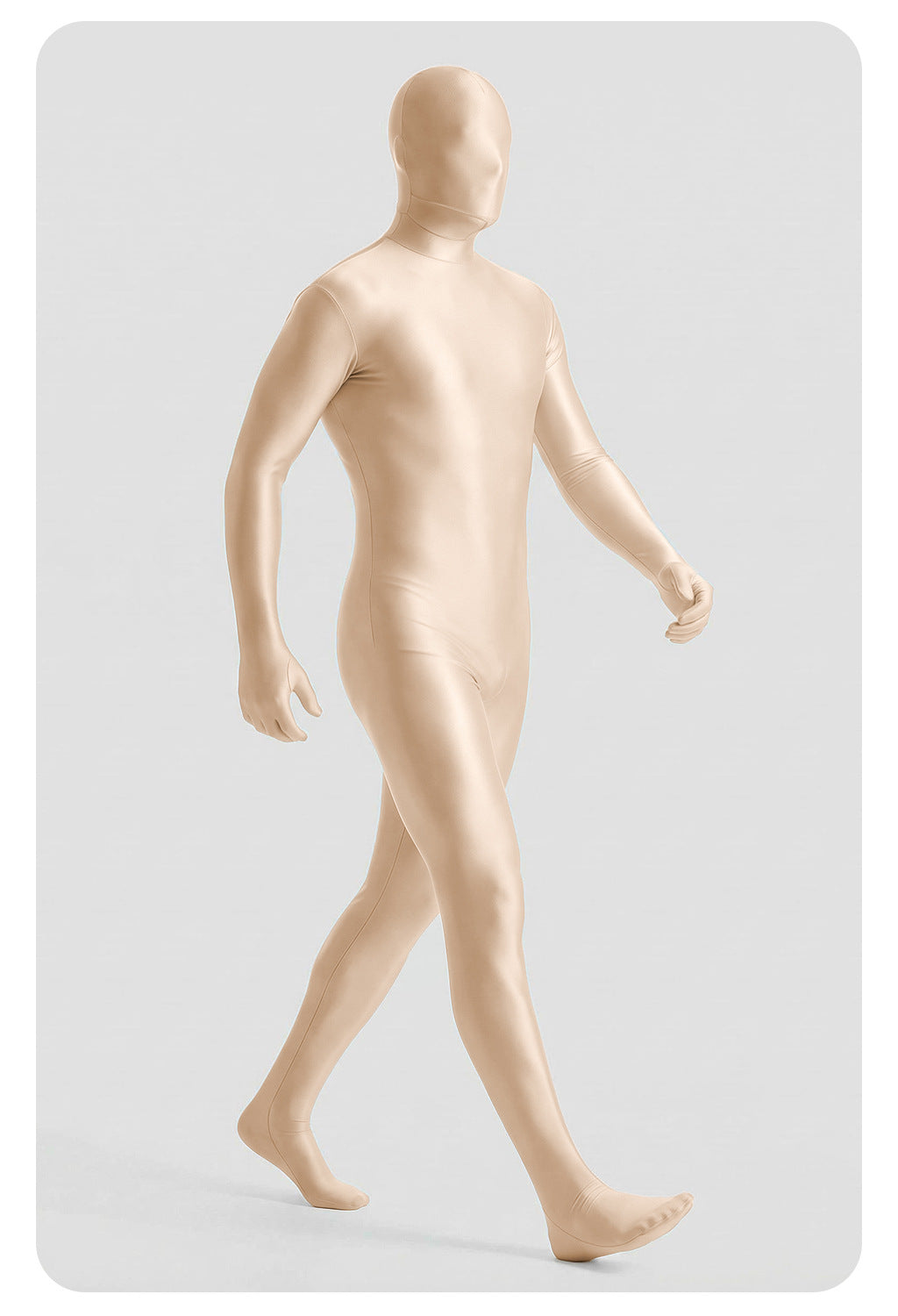 Men’s Glossy Full-Body Zentai Suit for Cosplay