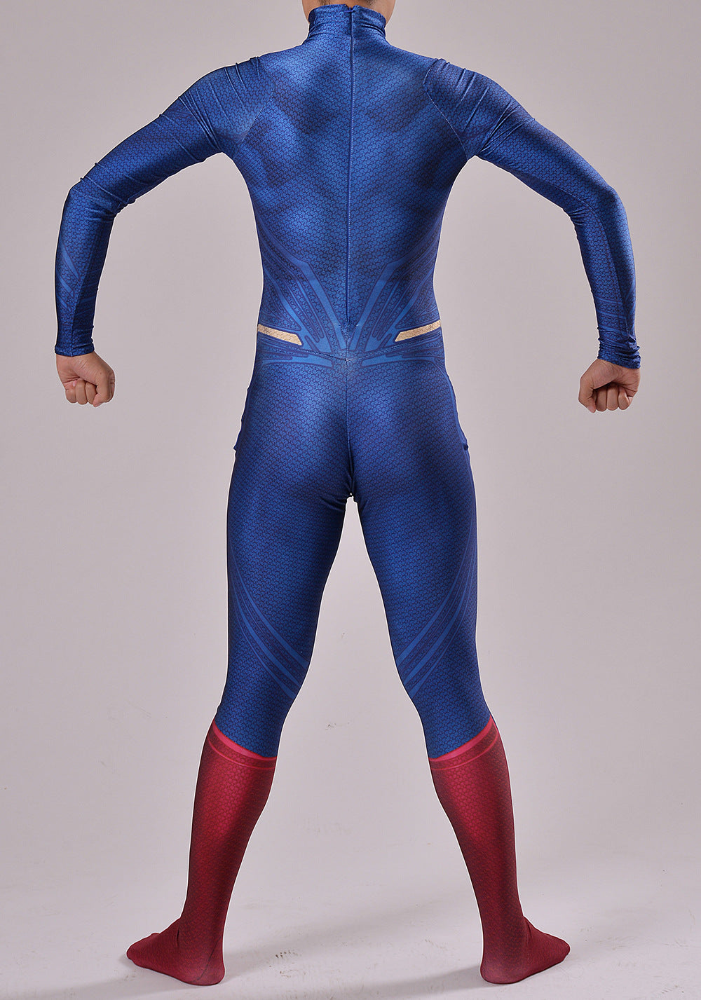Blue Superman Full-Body Zentai Cosplay Suit