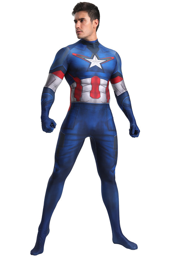 Classic Captain America Cosplay Bodysuit