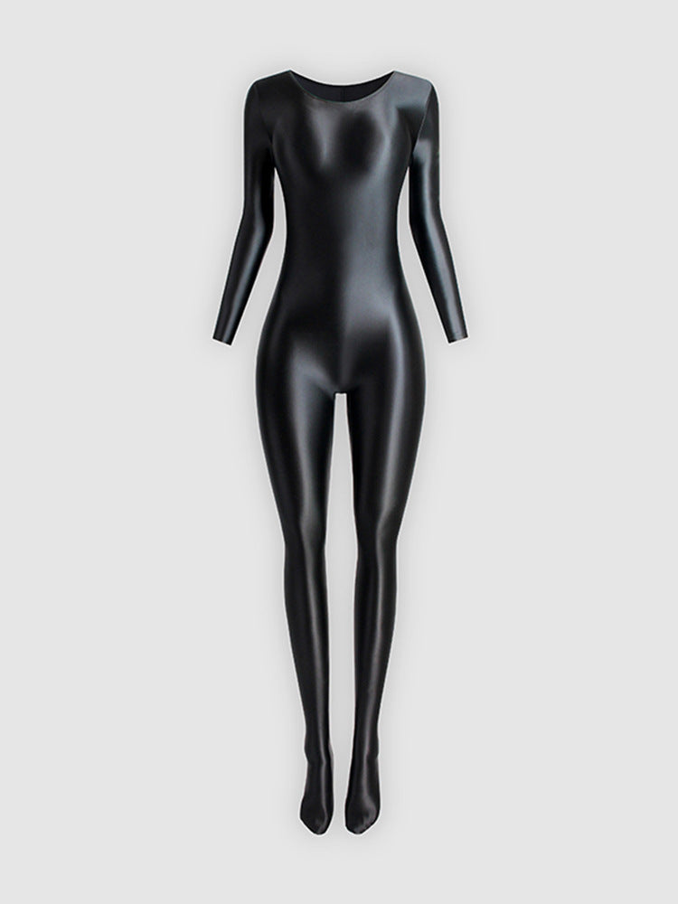 Unisex Shiny Nylon-Spandex Bodysuit – 9 Colors