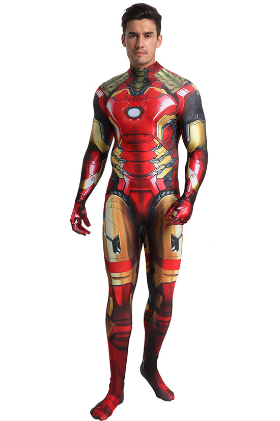 Iron Man Zentai Cosplay Suit with Removable Mask