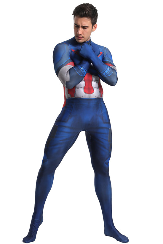 Classic Captain America Cosplay Bodysuit