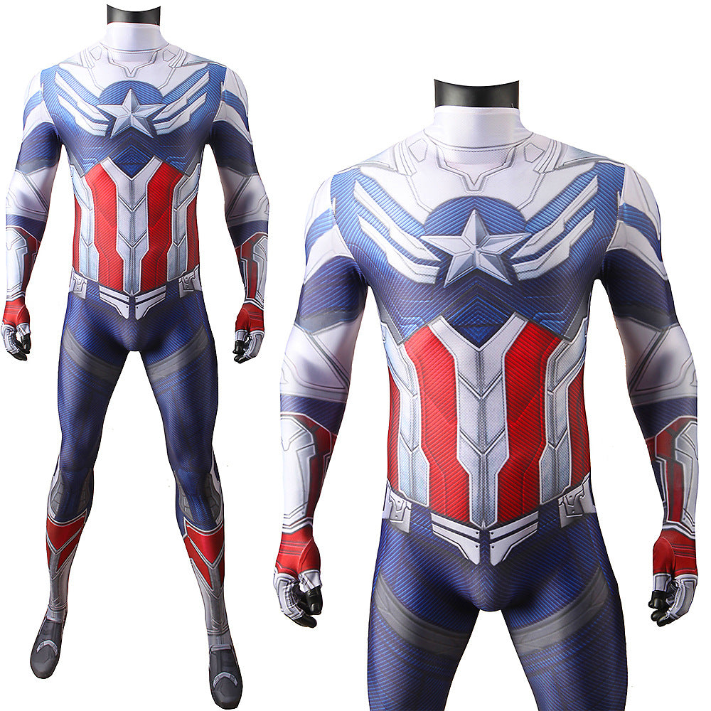 Captain America Winged-Star Cosplay Bodysuit